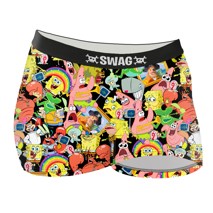 SWAG - Women's SpongeBob Boy Shorts – SWAG Boxers