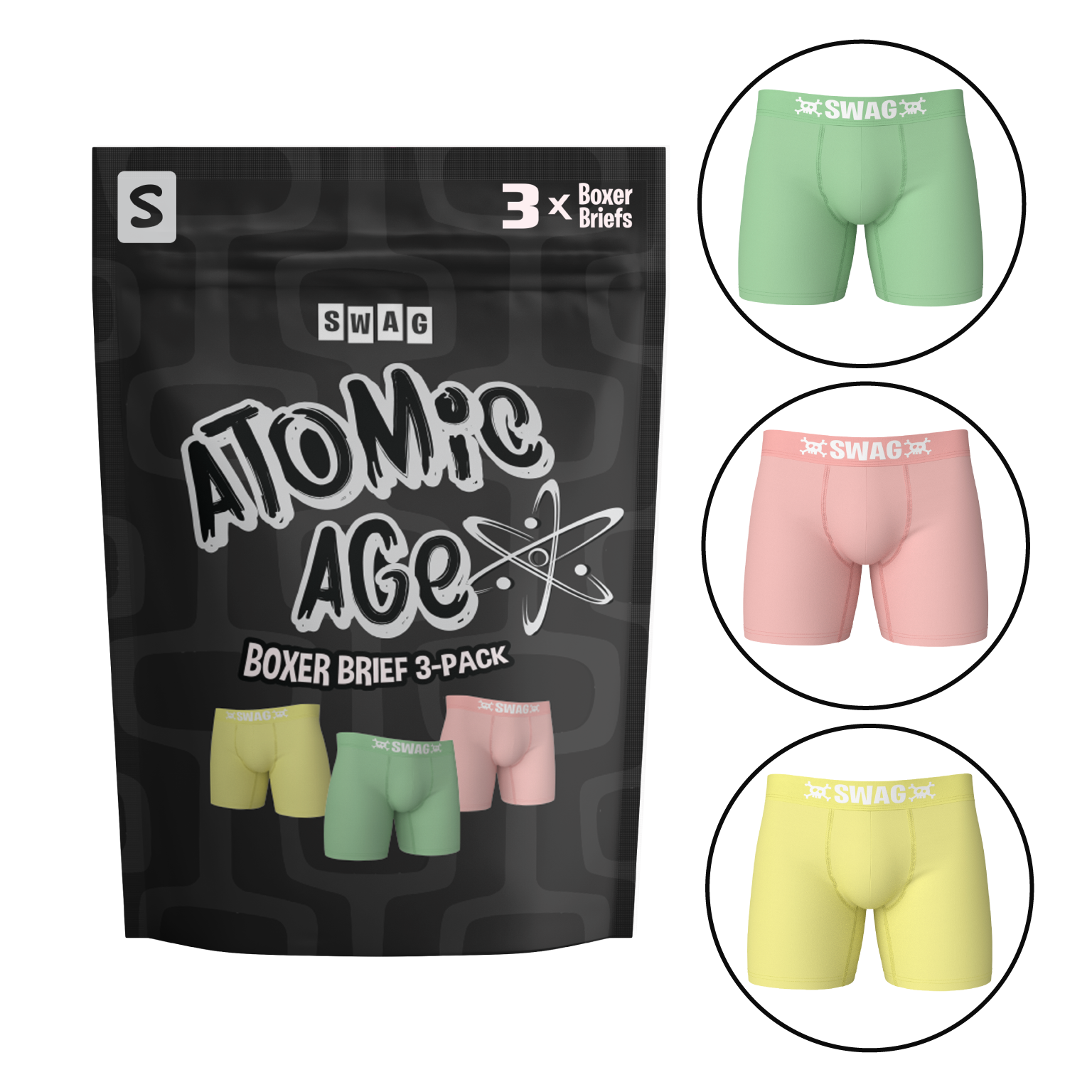 SWAG Atomic Age Boxer Brief 3-Pack – SWAG Boxers