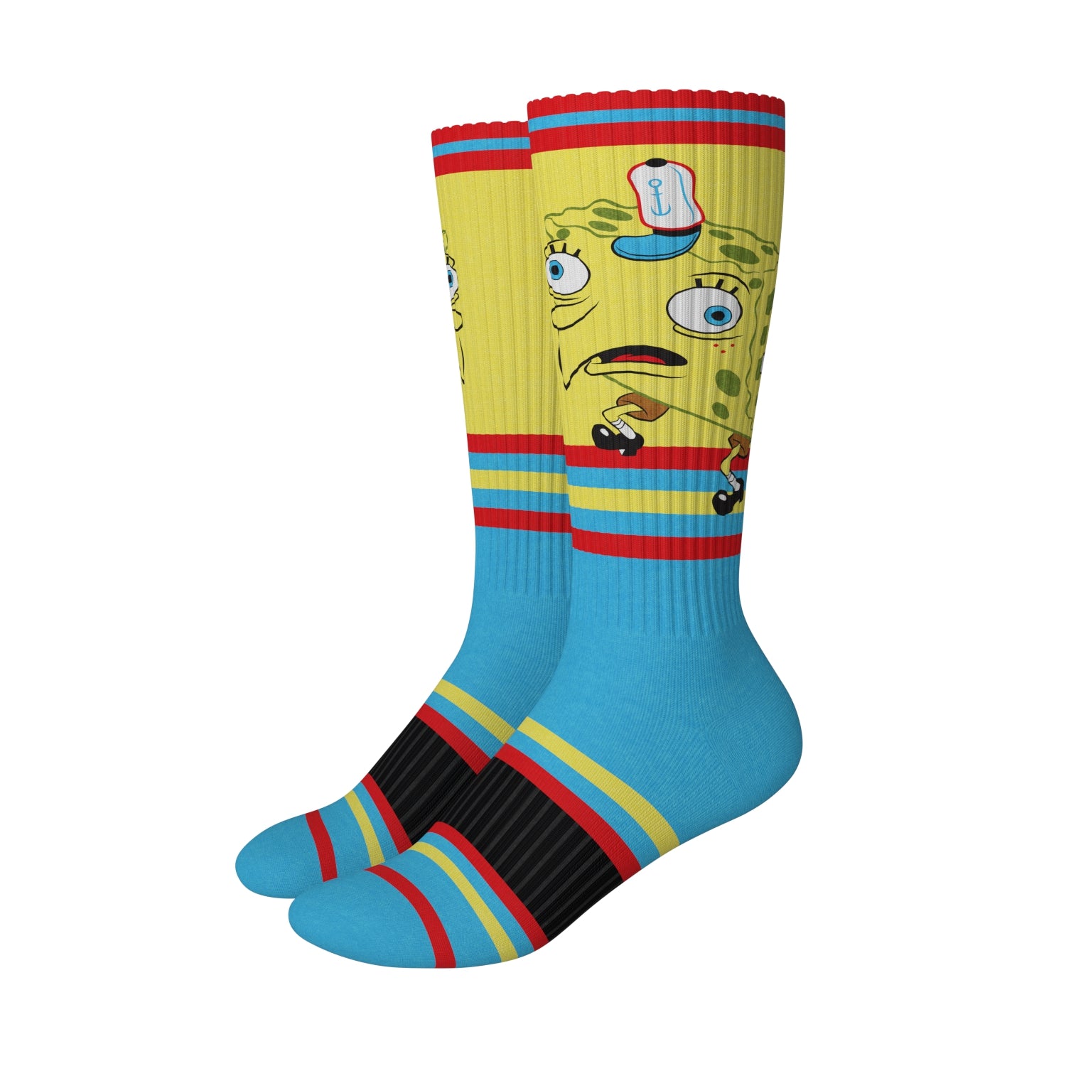 Mocking Sponge Meme Socks
