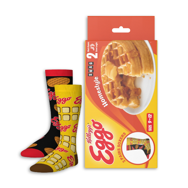 Odd Sox Kellogg's Breakfast Cereal Themed Socks for Adults, Cute Fun 2  Pack, Mix & Match, Kelloggs 2 Pack, Large