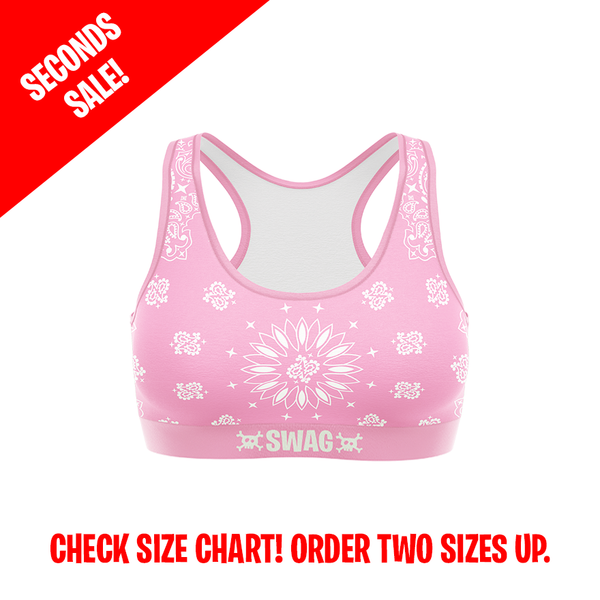 SWAG - SECONDS - Women's Pink Bandana Soft Bra