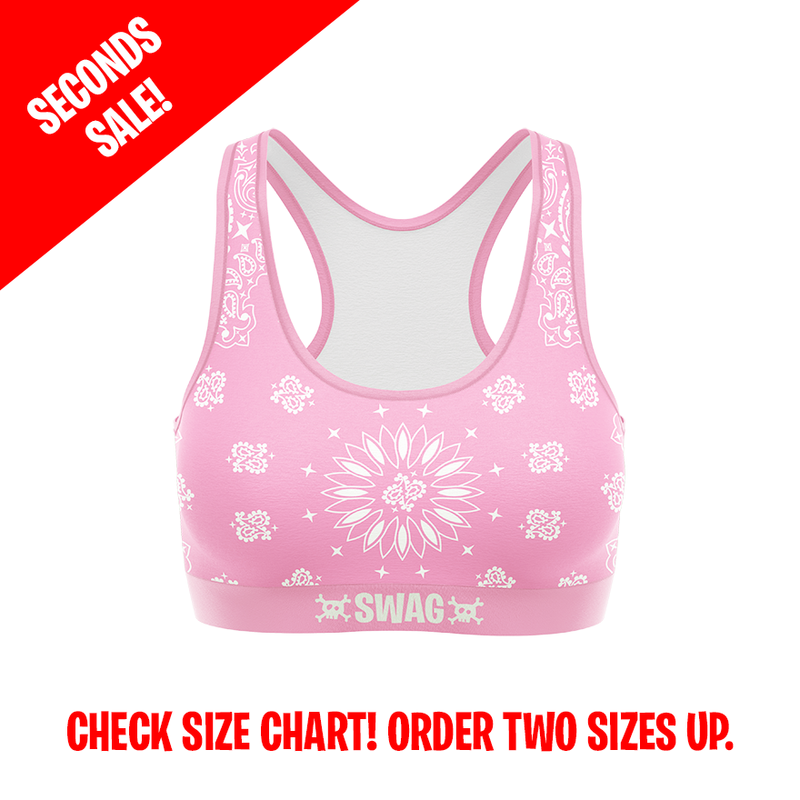 SWAG - SECONDS - Women's Pink Bandana Soft Bra