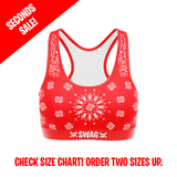 SWAG - SECONDS - Women's Red Bandana Soft Bra