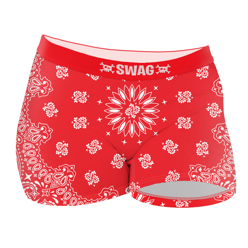 SWAG - Women's Red Bandana Boy Short