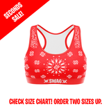 SWAG - SECONDS - Women's Red Bandana Soft Bra