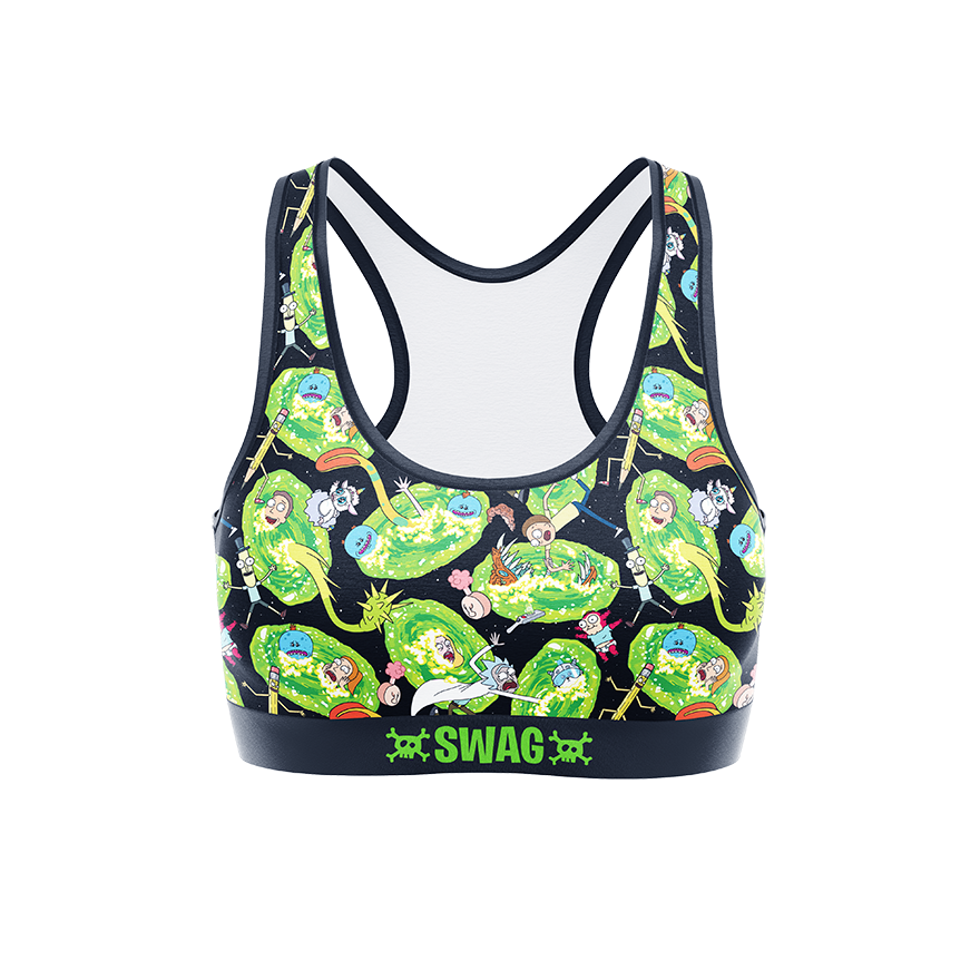 COCO BRANDS Rick and Morty Women's Sports Bra and Boxer Underwear