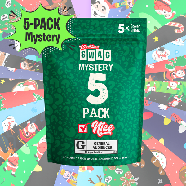 🎄 SWAG Nice Christmas Mystery Boxer Brief 5-Pack 🎄