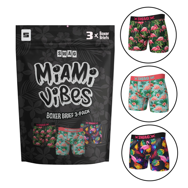 SWAG - Miami Vibes Flamingo 3-Pack Boxers