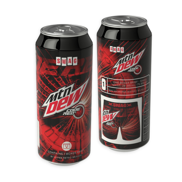 SWAG - Soda Boxers - Mountain Dew Code Red (in a can)