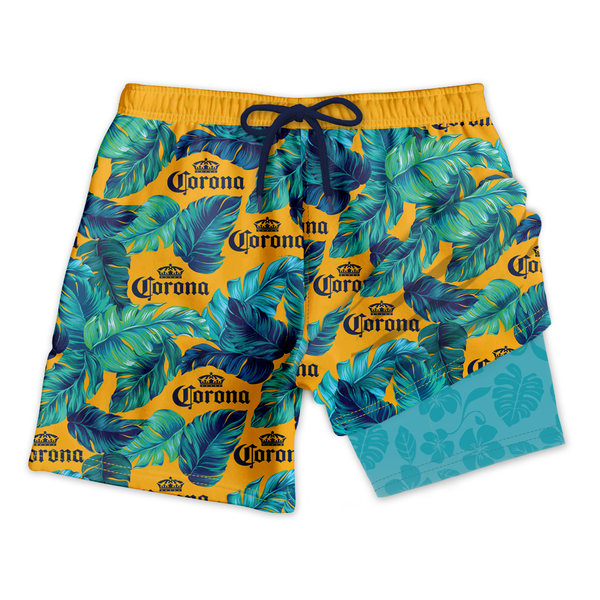 SWAG - Tropical Corona Beer Lined Swim Shorts