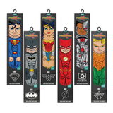 Crossover DC Comics Justice League  Superman Batman Wonder Woman Flash Cyborg Aquaman Animated Series DCEU Snyderverse Crossover Collectible Character Socks Sox Packaging