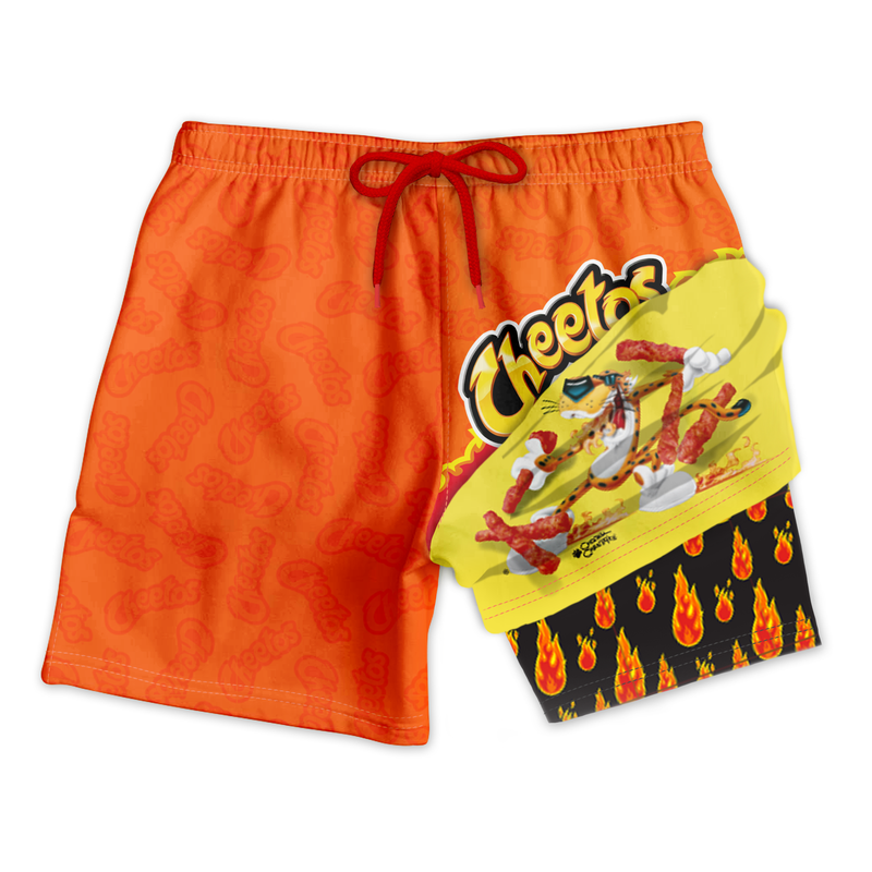 SWAG - Cheetos Flaming Hot Lined Swim Shorts