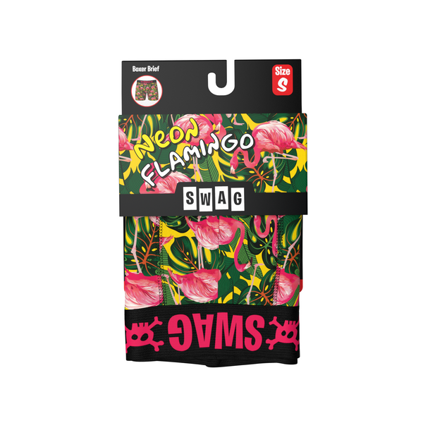 SWAG - Neon Pink Flamingo Boxers