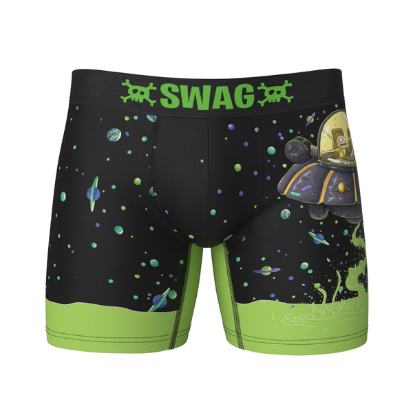 Rick and Morty Tie Dye Madness SWAG Boxer Briefs-Medium (32-34)