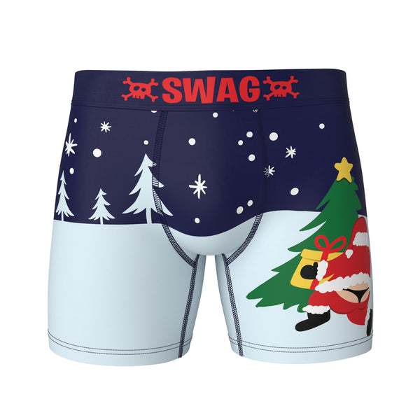 Men's Christmas Boxer Briefs 1 Underwear Santa Candy Cane Ornament